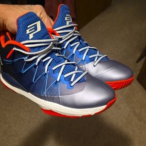 Jordan Blue and Orange Sneakers